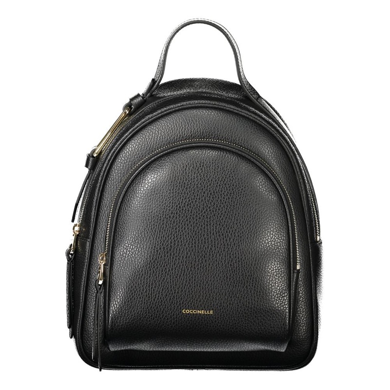 Coccinelle Black Leather Backpack