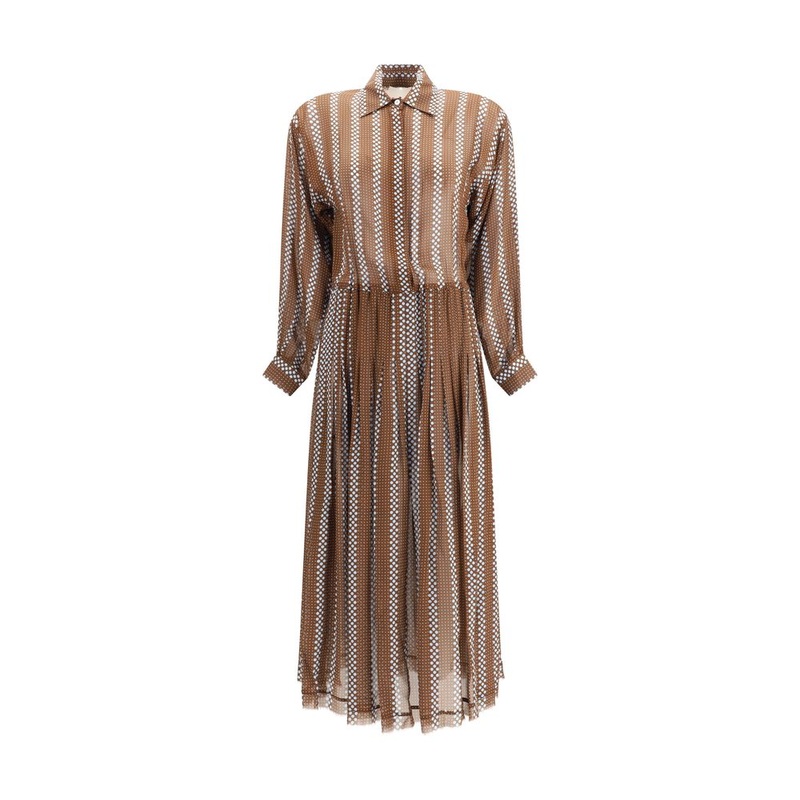 Crida Milano Wimbledon georgette midi Dress