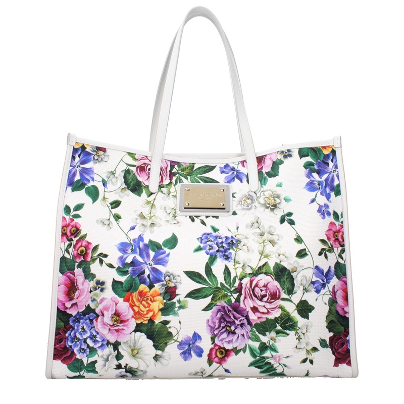 Dolce & Gabbana White Fabric Shoulder Bags