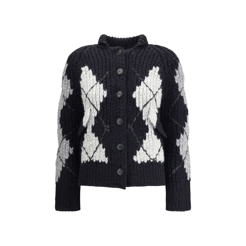 Ermanno Scervino Wool argyle-patterned Cardigan
