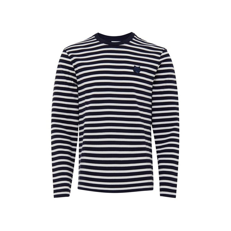 Maison Kitsun Blue Cotton Long Sleeve
