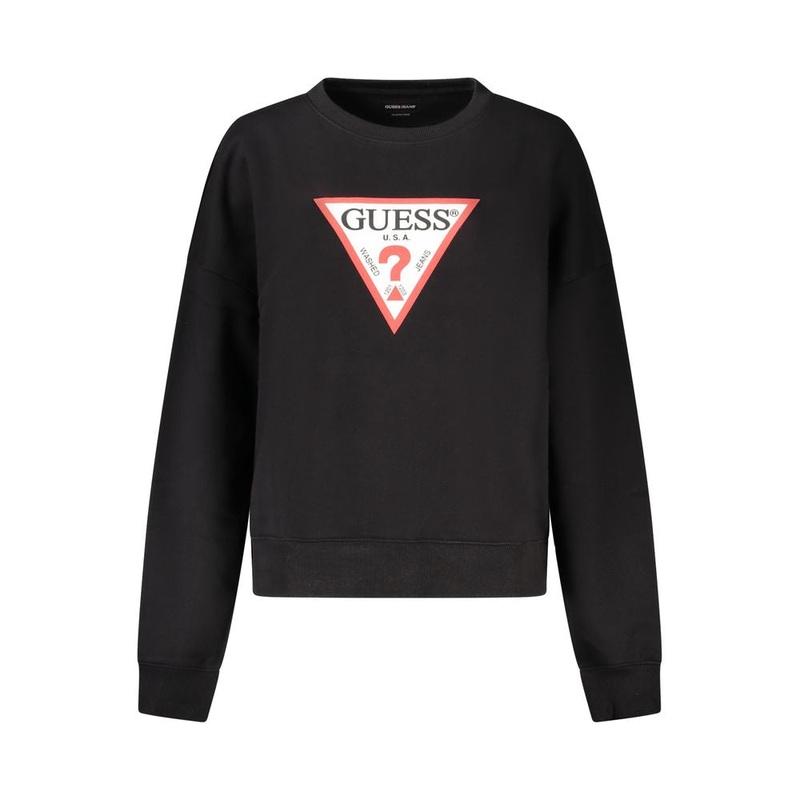 Guess Jeans Black Cotton Sweater