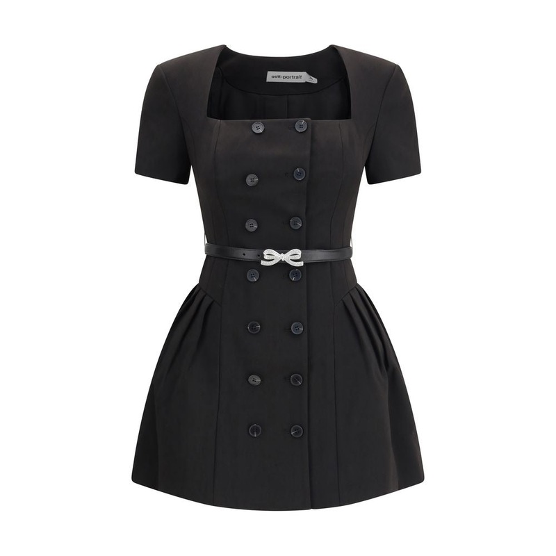 Self-Portrait Crepe short sleeve Dress