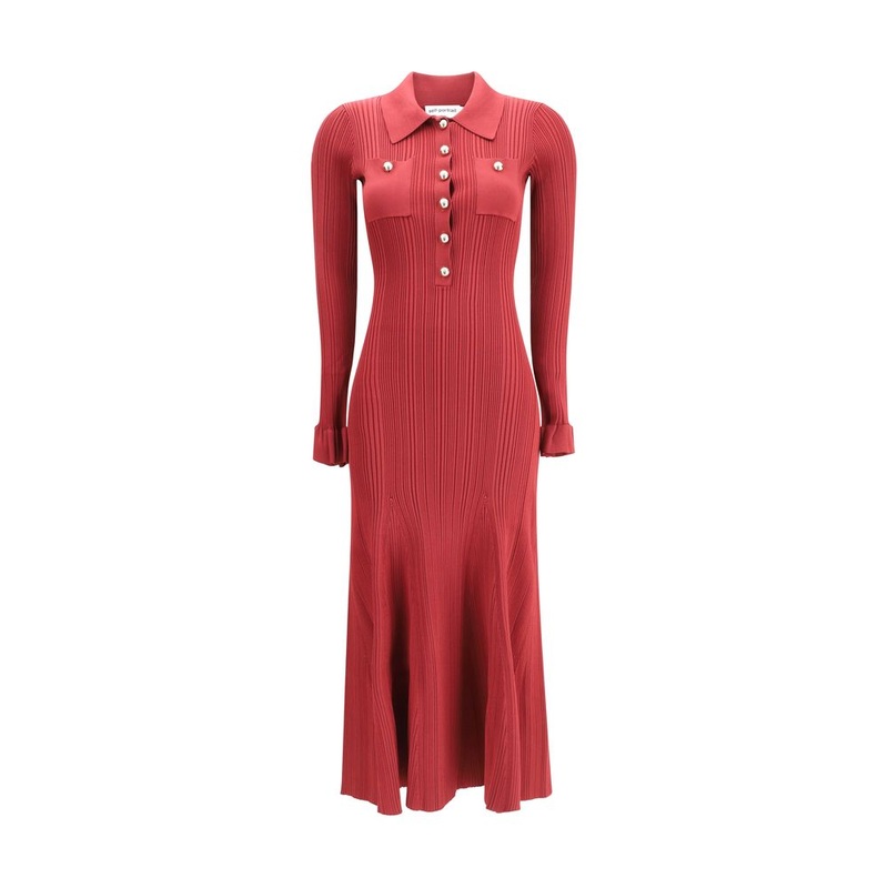 Self-Portrait Ribbed knit midi Dress