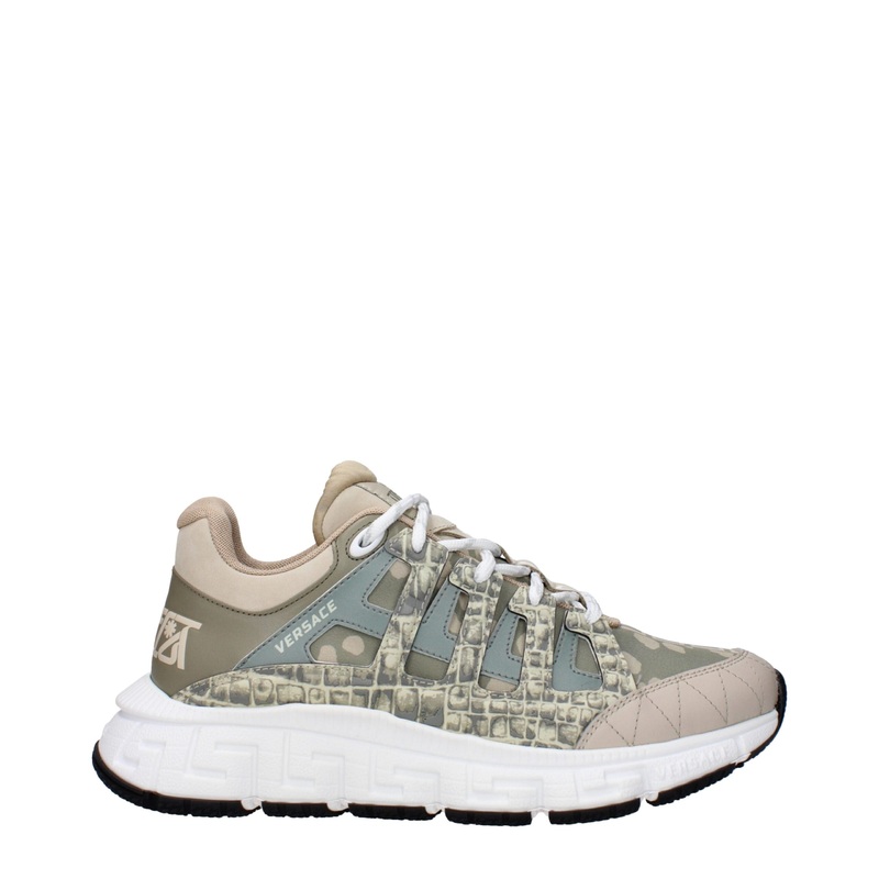 Versace Green Fabric Low Tops|EU41/US8|EU41.5/US8.5