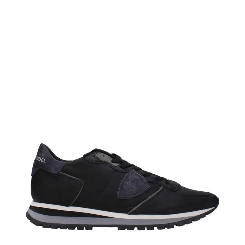 Philippe Model Black Leather Sneakers