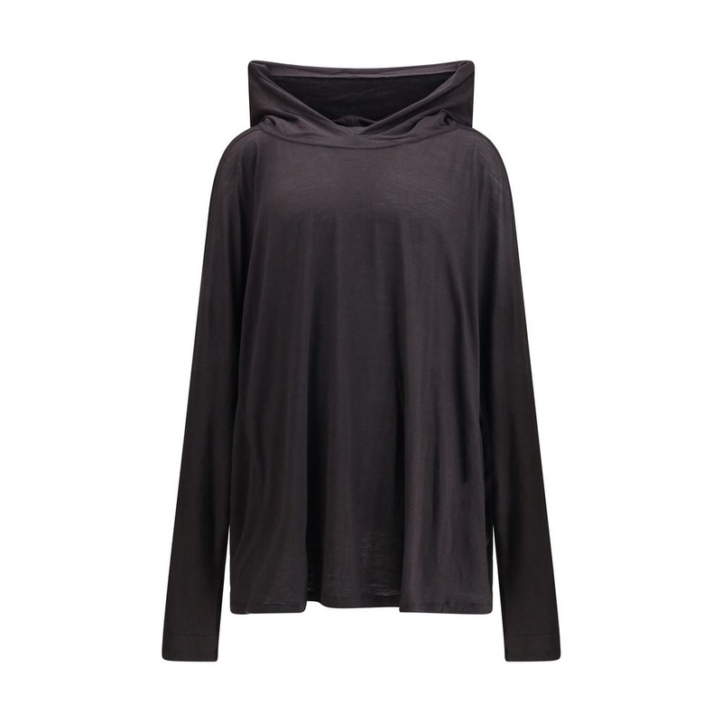 Rick Owens Long hooded T-Shirt
