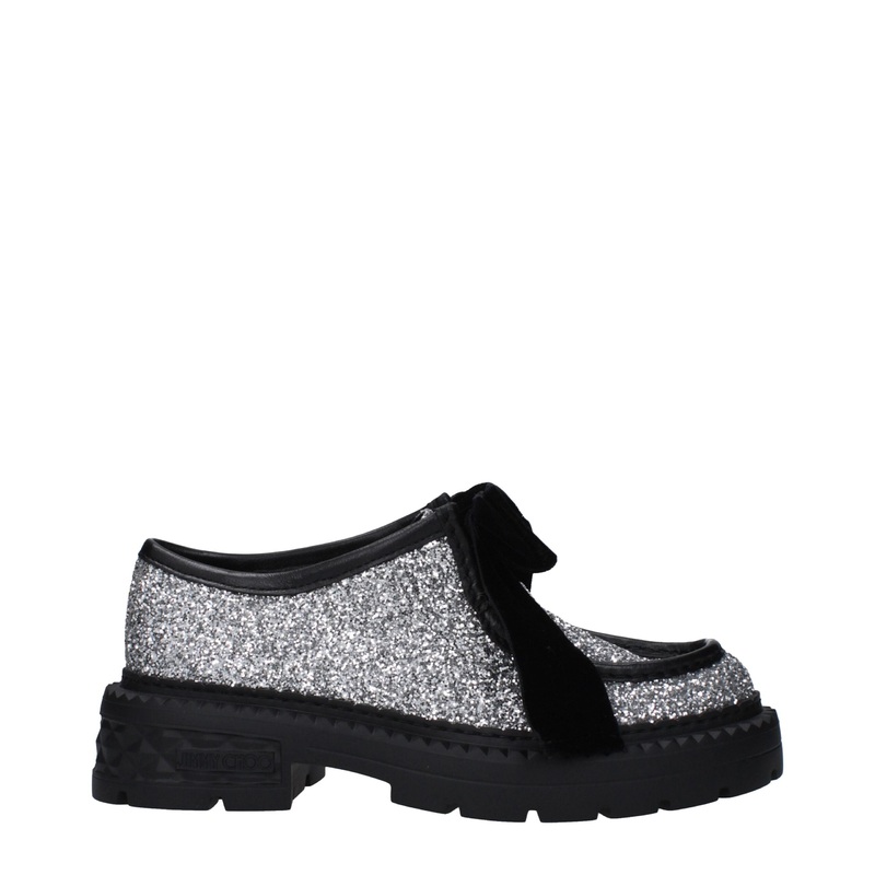 Jimmy Choo Gray Plastic Slip-On Loafers