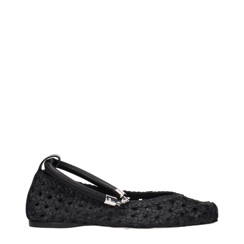 Max Mara Black Leather Ballet Flats