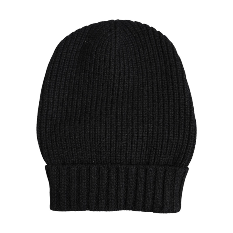 Dolce & Gabbana Black Cashmere Knitted Winter Beanie Hat
