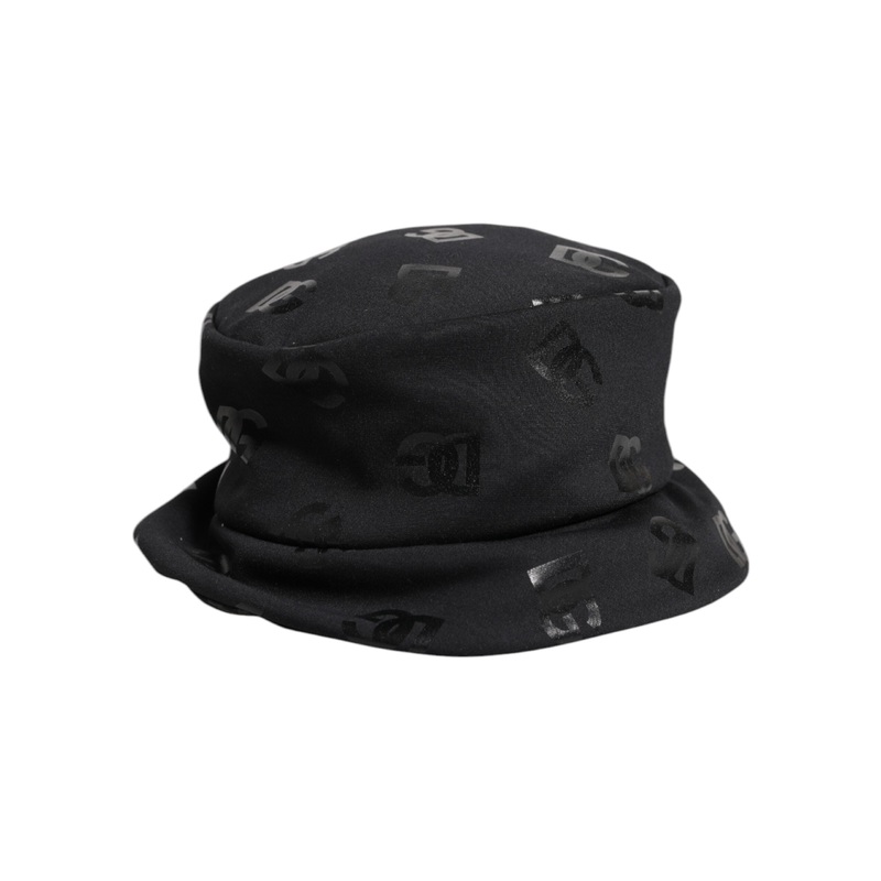 Dolce & Gabbana Black DG Monogram Polyester Jacquard Bucket Hat