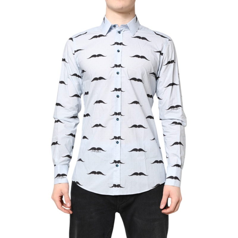 Dolce & Gabbana Light Blue Cotton MARTINI Formal Dress Shirt