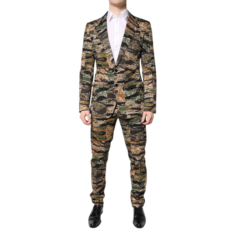 Dolce & Gabbana Multicolor TAORMINA Single Breasted 2 Piece Suit