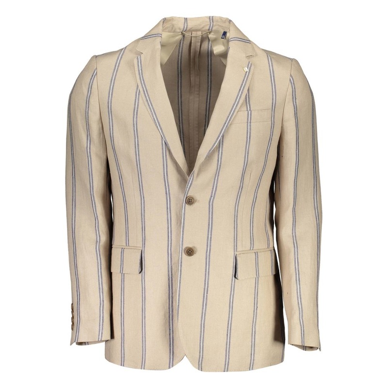 Gant Beige Linen Men Jacket|IT48 | M