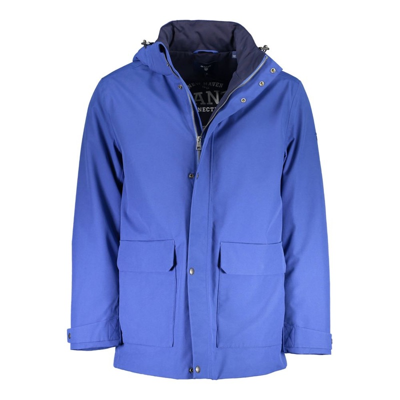 Gant Blue Cotton Men Jacket|S