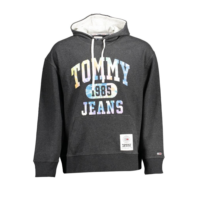 Tommy Hilfiger Black Cotton Mens Hoodie