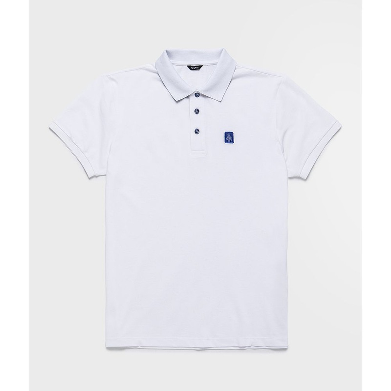 Refrigiwear White Cotton Polo Shirt