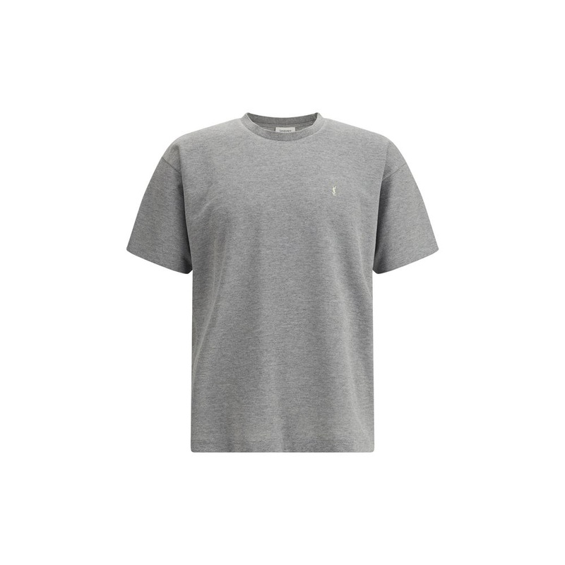 Saint Laurent Grey Cotton Oversized T-shirt