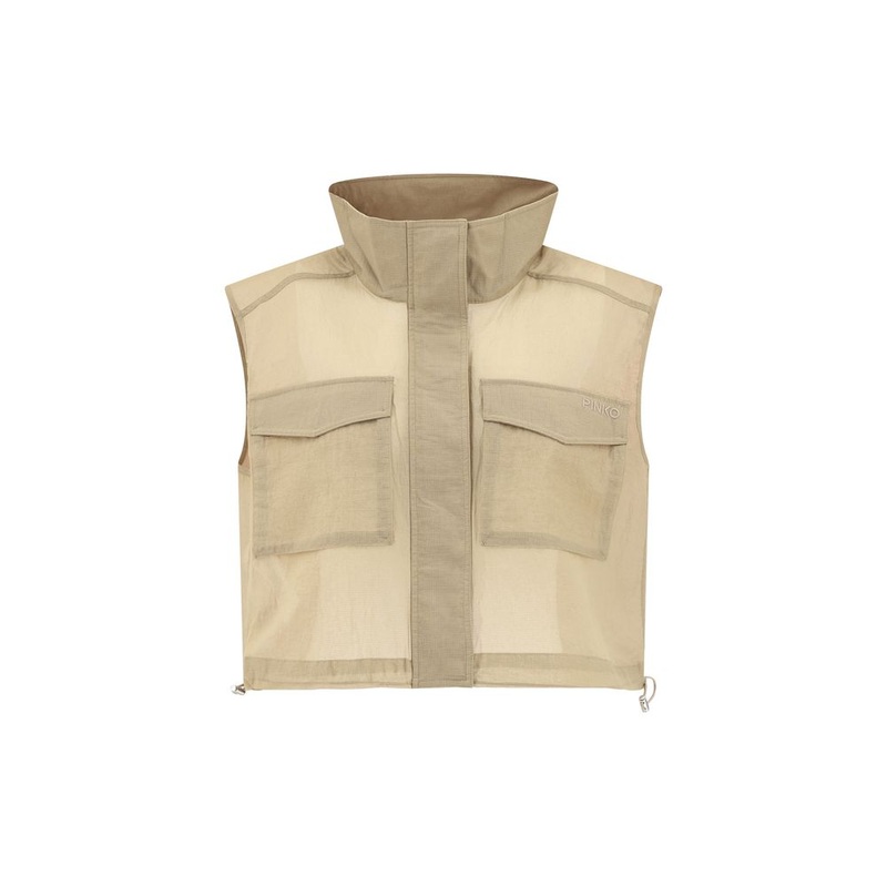 PINKO Cropped Gilet Jacket|S