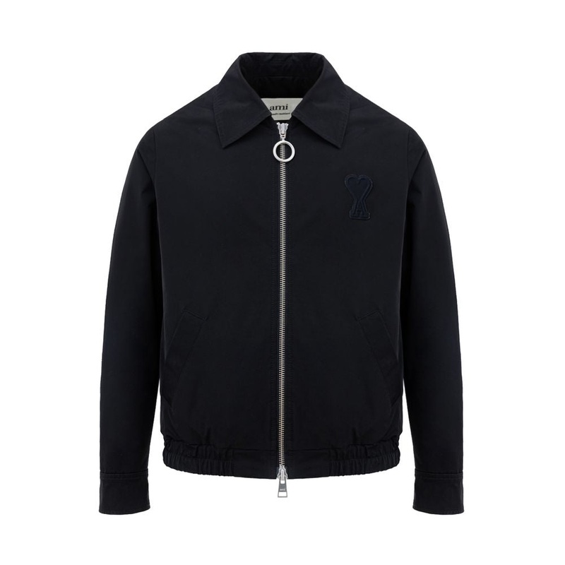 Ami Paris Black Polyester Jackets & Coat