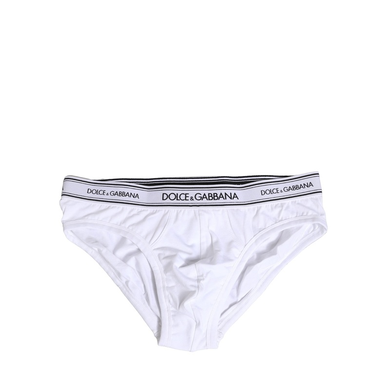 Dolce & Gabbana White Cotton Stretch Regular Brief Underwear