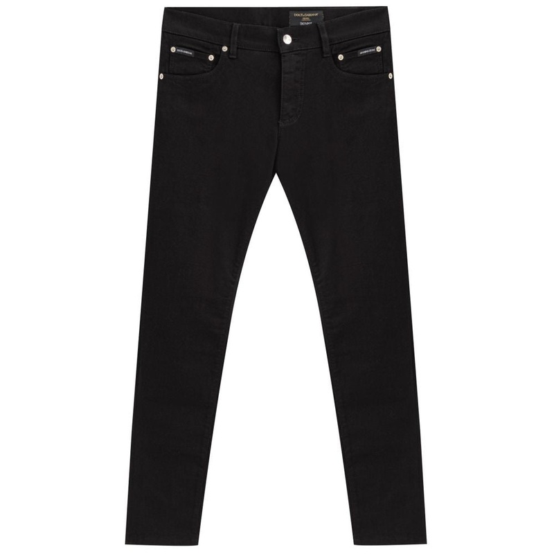 Dolce & Gabbana Black Cotton Jeans Denim