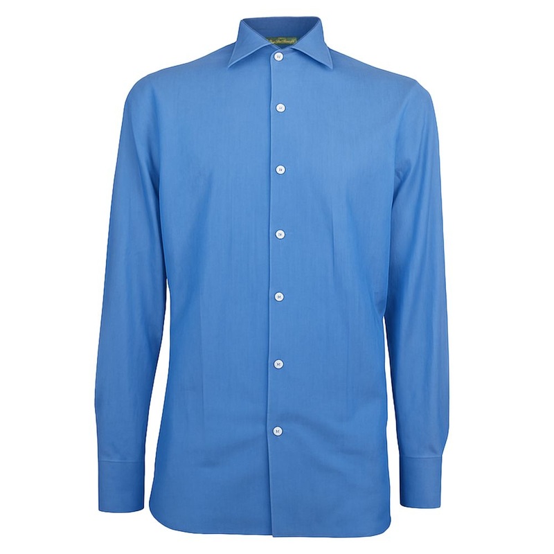Made in Italy Blue Cotton Men’s Shirt