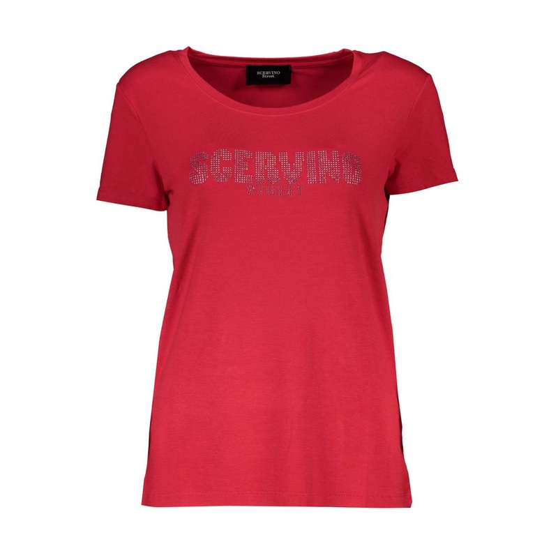 Scervino Street Red Elastane Women T-Shirt