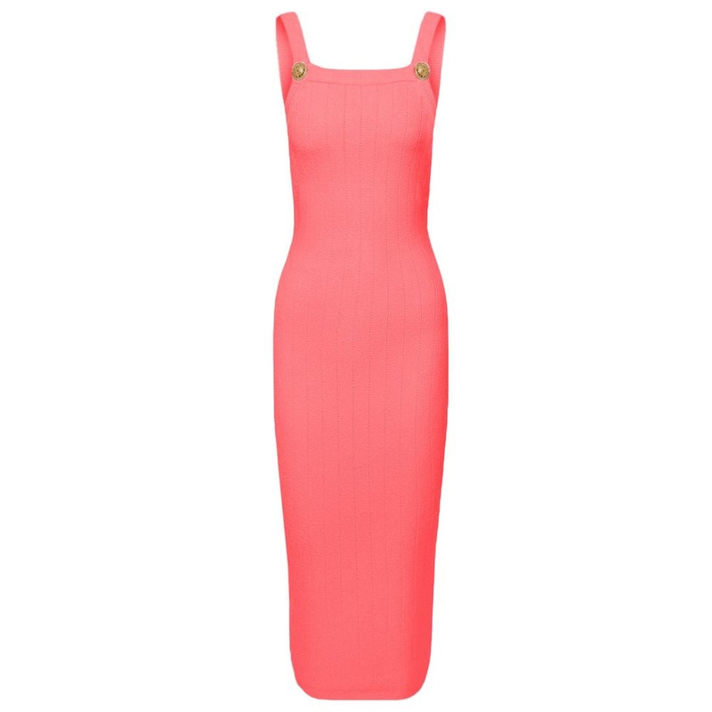 Balmain Pink Viscose Dress|IT40|S