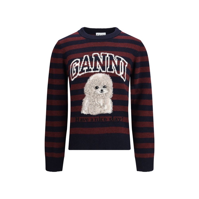 Ganni Poodle striped Sweater|L|M|S|XS