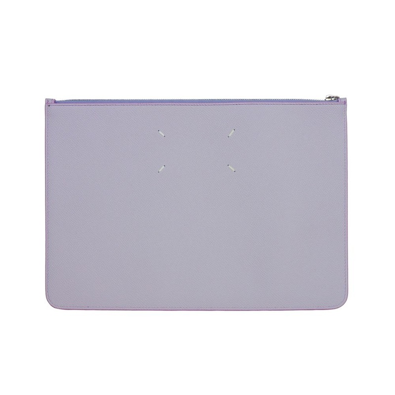 Maison Margiela Purple Calfskin Clutch Bag