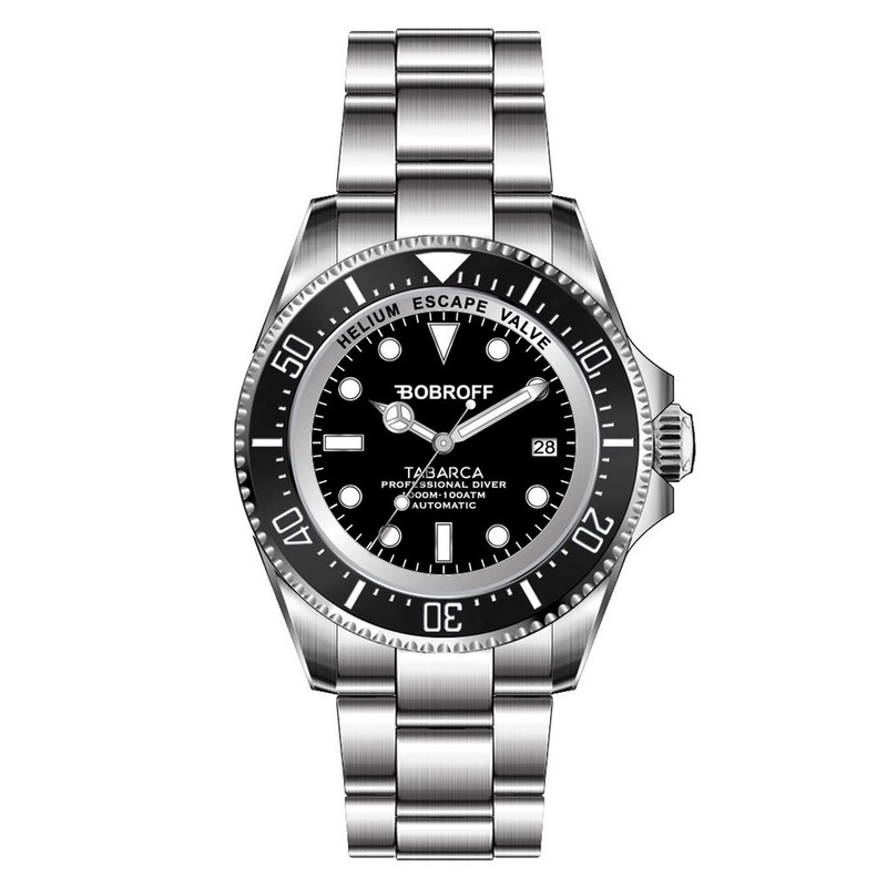 Bobroff Gray Stainless Steel Watch