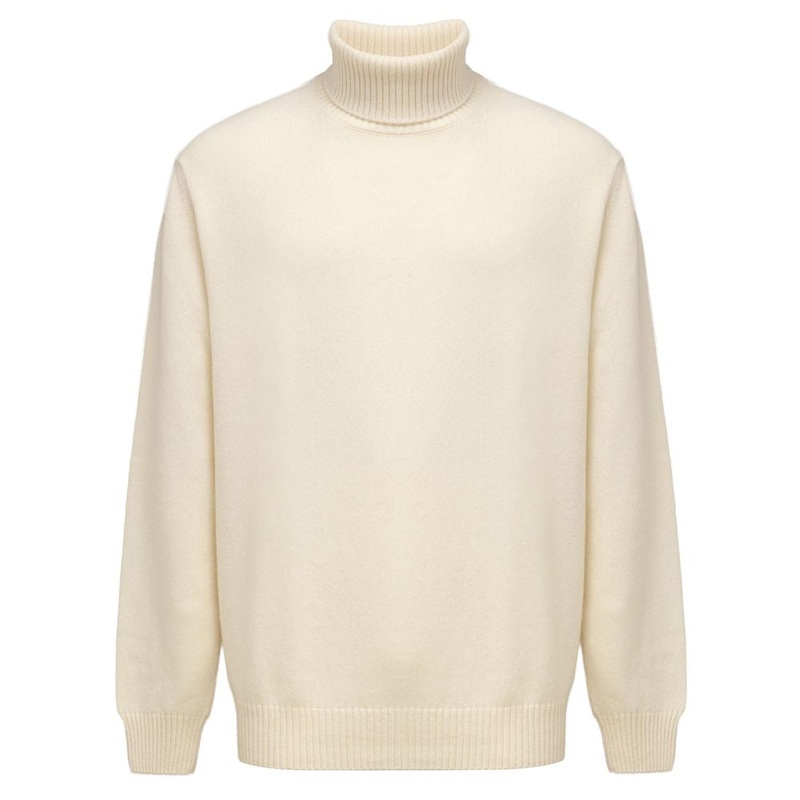 Cruciani White Cashmere Turtleneck