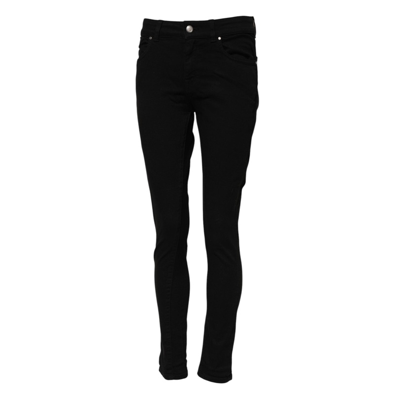 Dolce & Gabbana Black Cotton Skinny Mid Waisted Denim Jeans