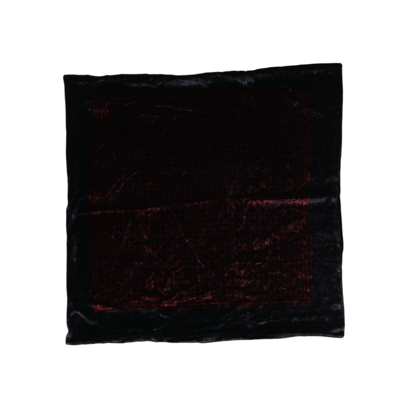 Dolce & Gabbana Black Red Viscose Square Men Foulard Scarf