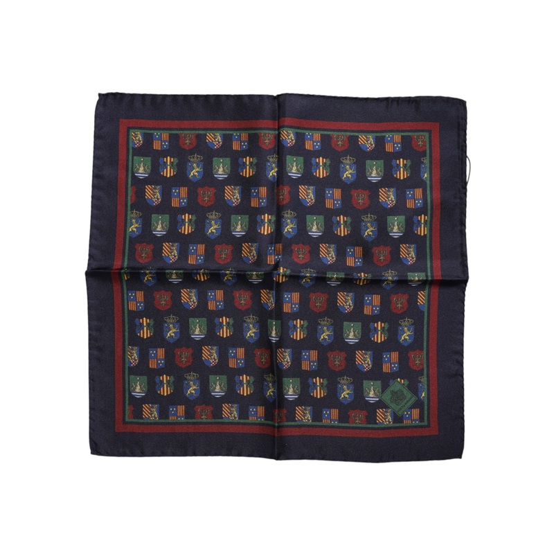 Dolce & Gabbana Multicolor Medals Square Foulard Scarf