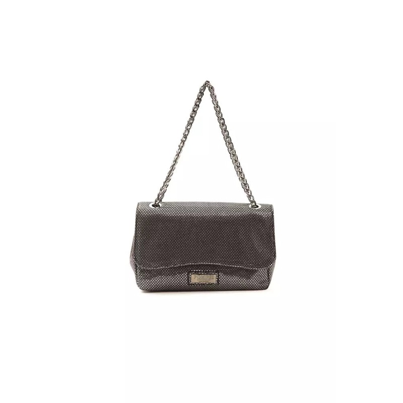 Pompei Donatella Gray Leather Women Crossbody Bag