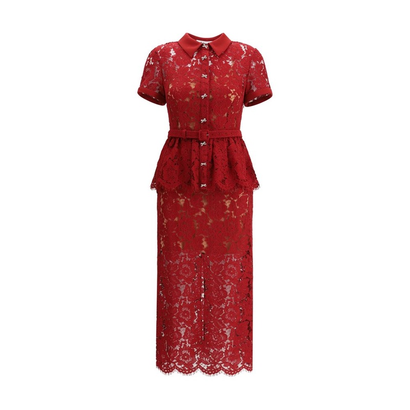 Self-Portrait Lace midi Dress|6