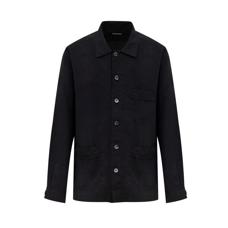 Tom Ford Black Lyocell Shirt|43
