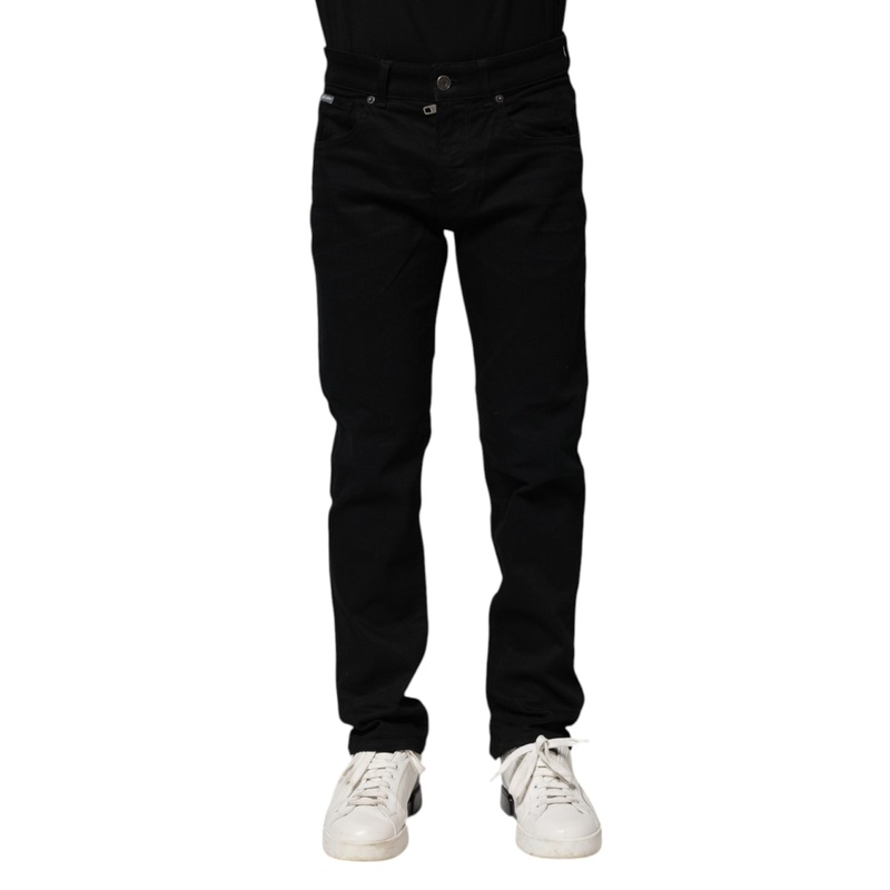 Dolce & Gabbana Black Cotton Skinny Denim Jeans