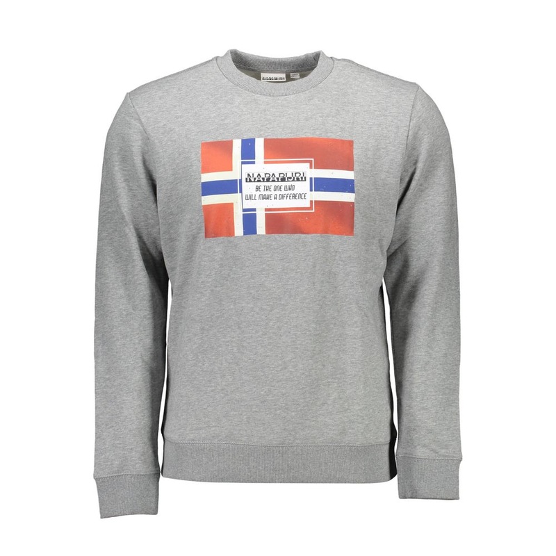 Napapijri Gray Cotton Sweater|L
