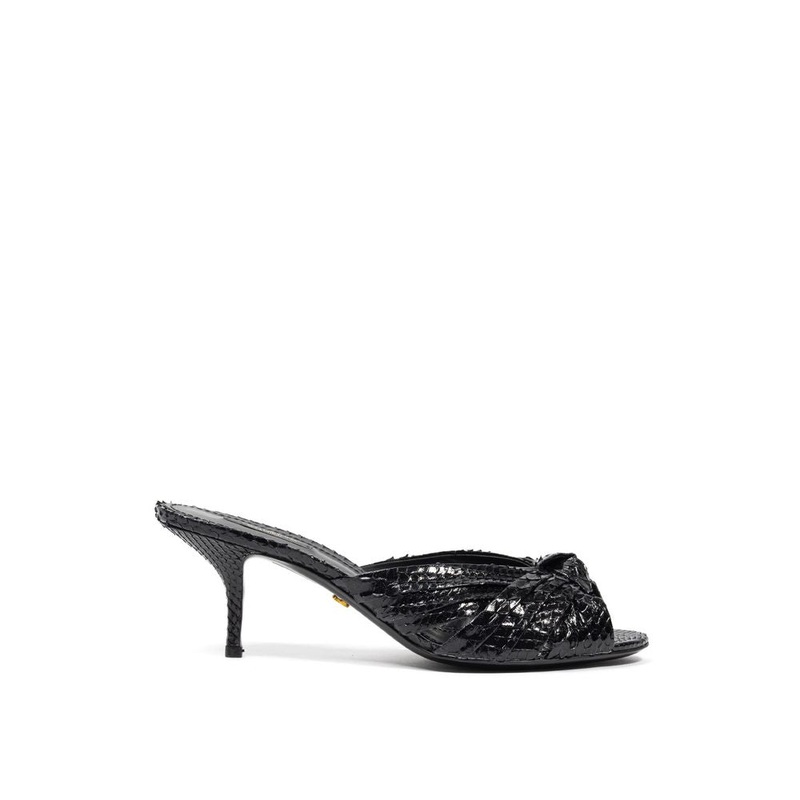 Dolce & Gabbana Black Snake Skin  Sandal
