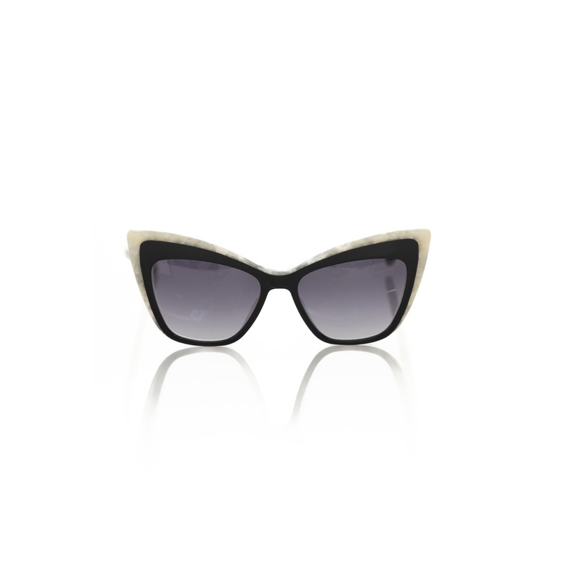 Frankie Morello Black Acetate Women Sunglass