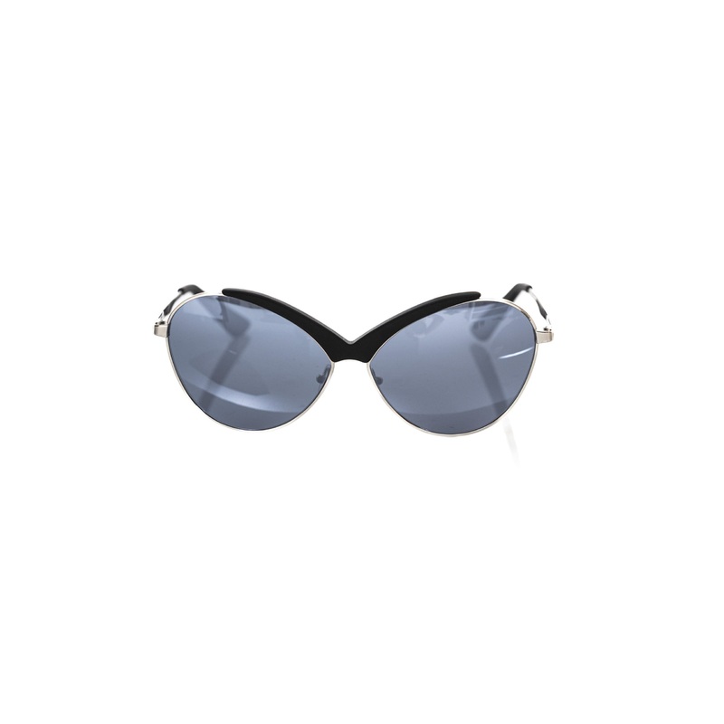 Frankie Morello Black Metallic Women Sunglass