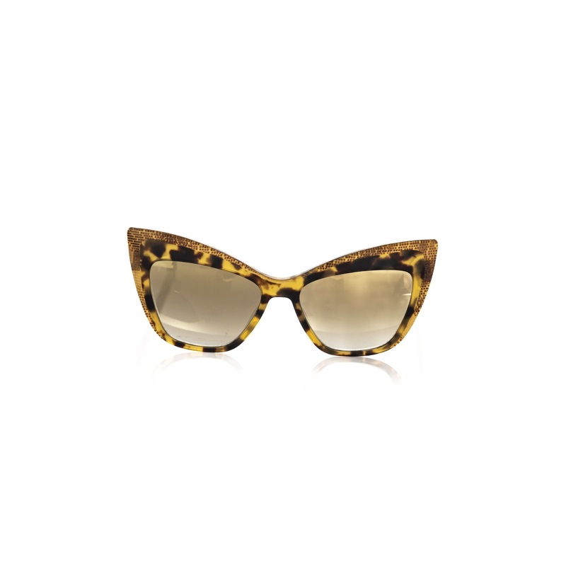 Frankie Morello Brown Acetate Women Sunglass
