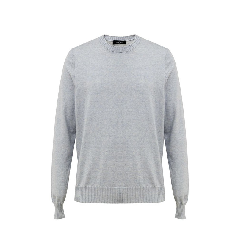Gran Sasso Blue Cotton Sweater