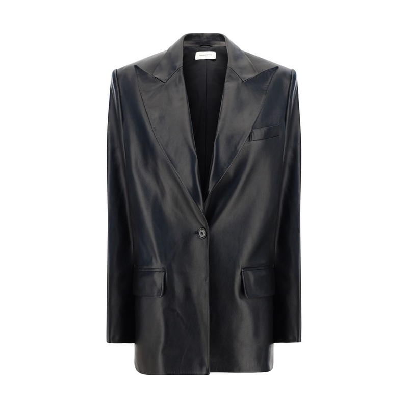 Magda Butrym Leather Blazer Jacket