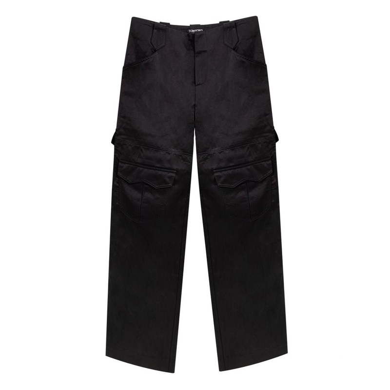 Tom Ford Black Viscose Cargo Pant