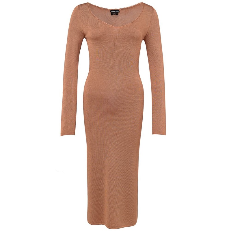 Tom Ford Orange Viscose Long|XS