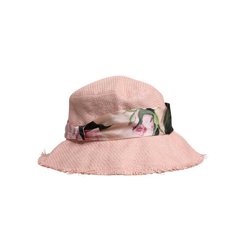 Dolce & Gabbana Pink Cotton Wide Brim Bucket Hat